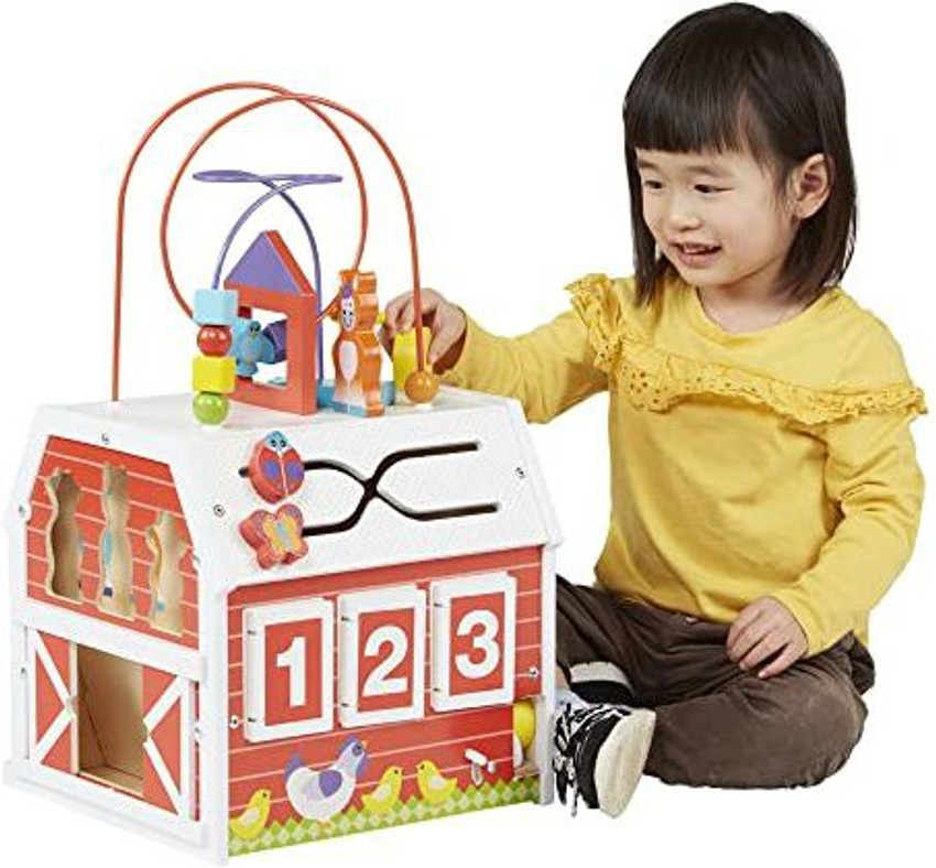 MELISSA DOUG First Play Slide Sort Roll Activity Barn First