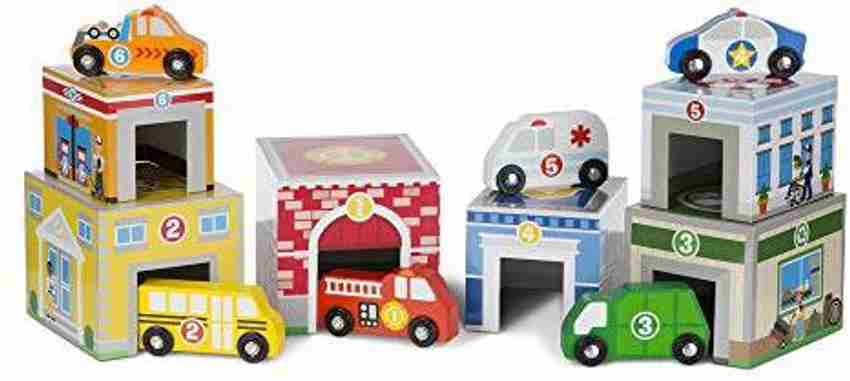 Melissa and doug wooden town playset top