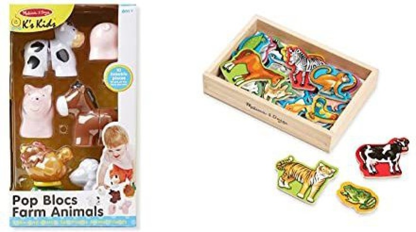 Melissa & doug pop blocs farm clearance animals