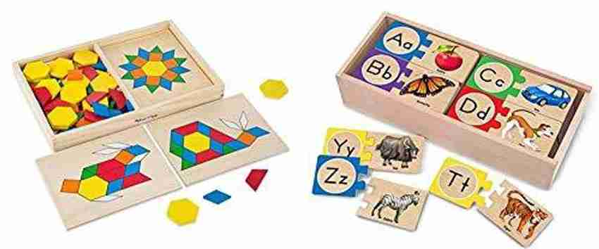 MELISSA DOUG Pattern Blocks and Boards Classic Toy Best for 3