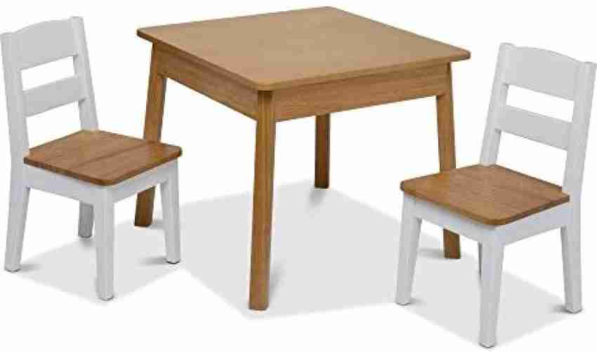 Melissa and Doug Wooden Table and Chairs For Kids - Natural