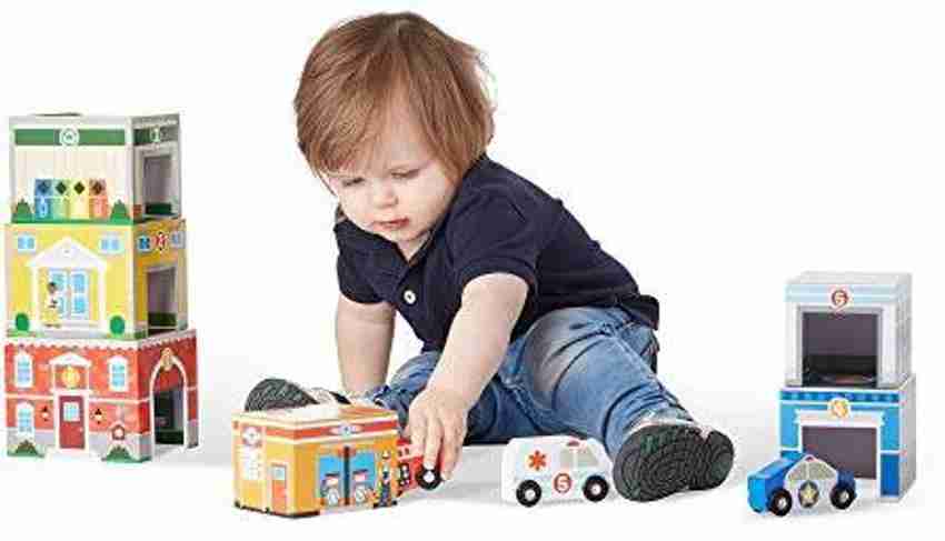 Melissa and doug nesting and sorting buildings and vehicles top