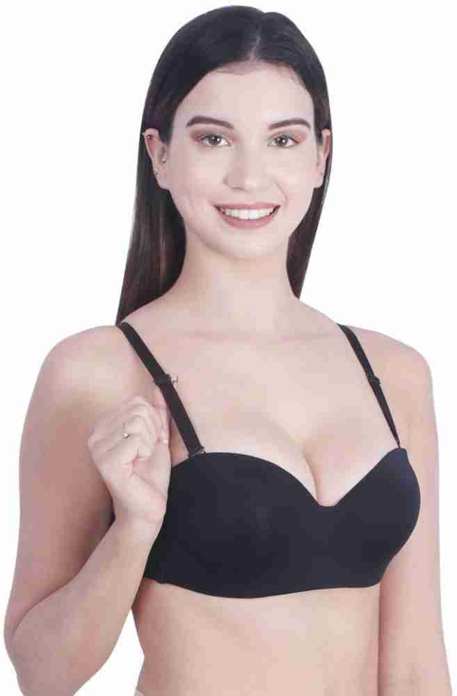 Wave Fashion Women Underwired Front Open Multi-Way Push up Padded Bra  (Pink,38)