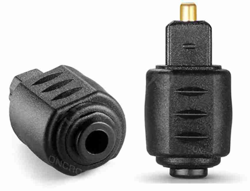 2-Pack Optical 3.5mm Female Mini Jack Plug to Digital Toslink Male Audio  Adapter