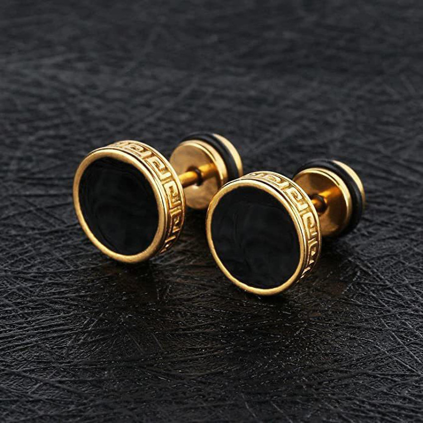Flipkart Buy vien High Grade Round Shape Vintage Stud Earrings for Men Women Unisex Trendy Brass Stud Earring Online at Best Prices in India