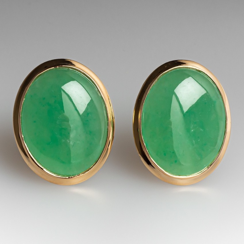 Jade sales stone earrings