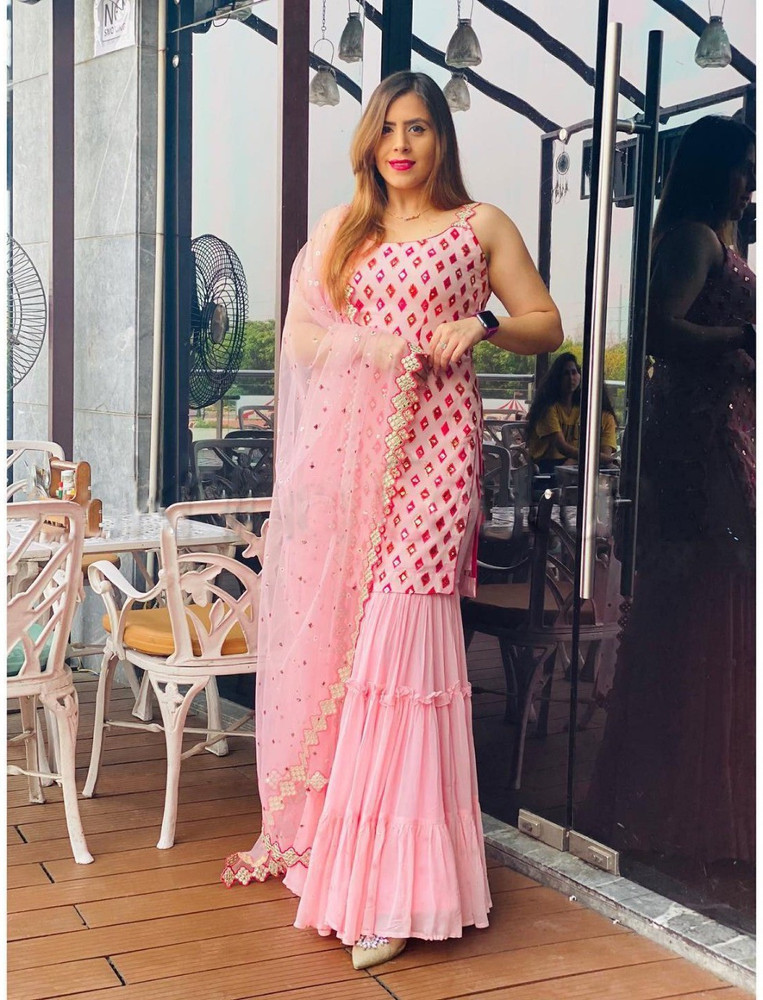 V3 Designer Women Kurta Sharara Set Buy V3 Designer Women Kurta Sharara Set Online at Best Prices in India Flipkart