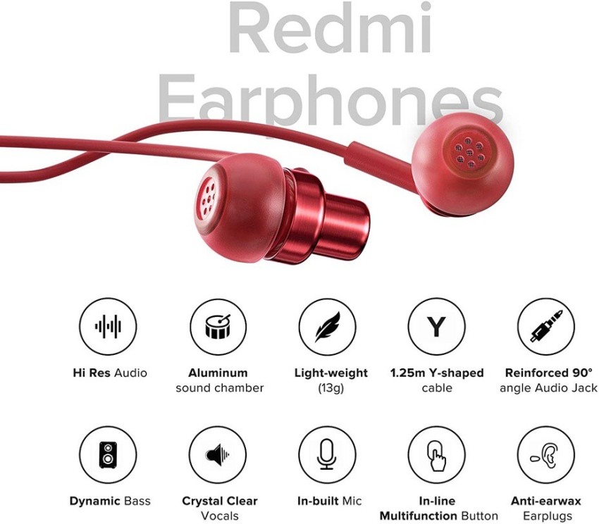 Digimate Earphones Red VN Bluetooth Wired without Mic Headset