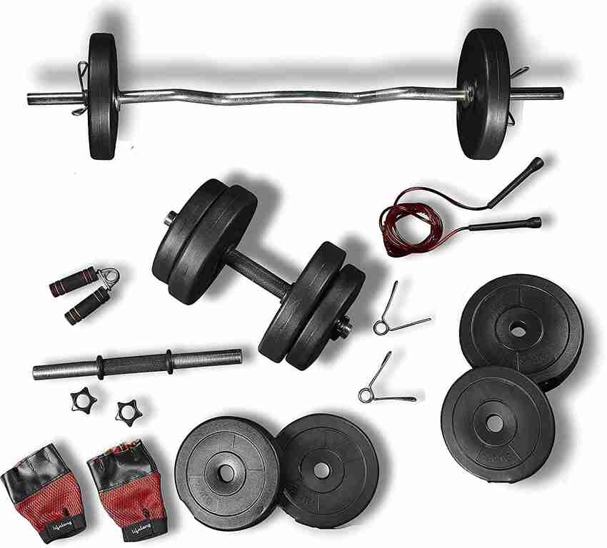 AARUSHWIN 10 kg PVC Home Gym Set with Gym Accessories Home Gym Combo Price in India Buy AARUSHWIN 10 kg PVC Home Gym Set with Gym Accessories Home Gym Combo online at Flipkart