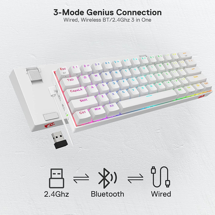 Teclado mecanico inalambrico best sale redragon draconic k530rgb