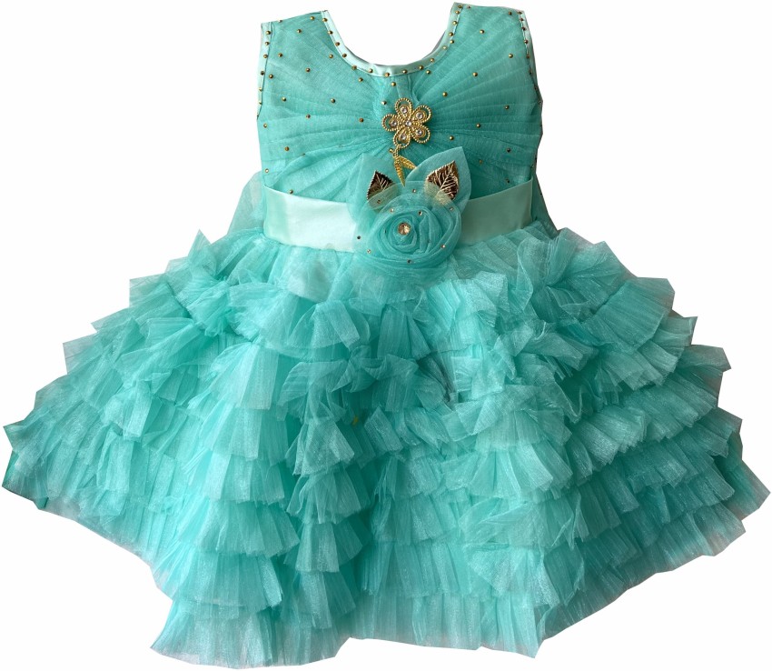 Green colour baby outlet dress