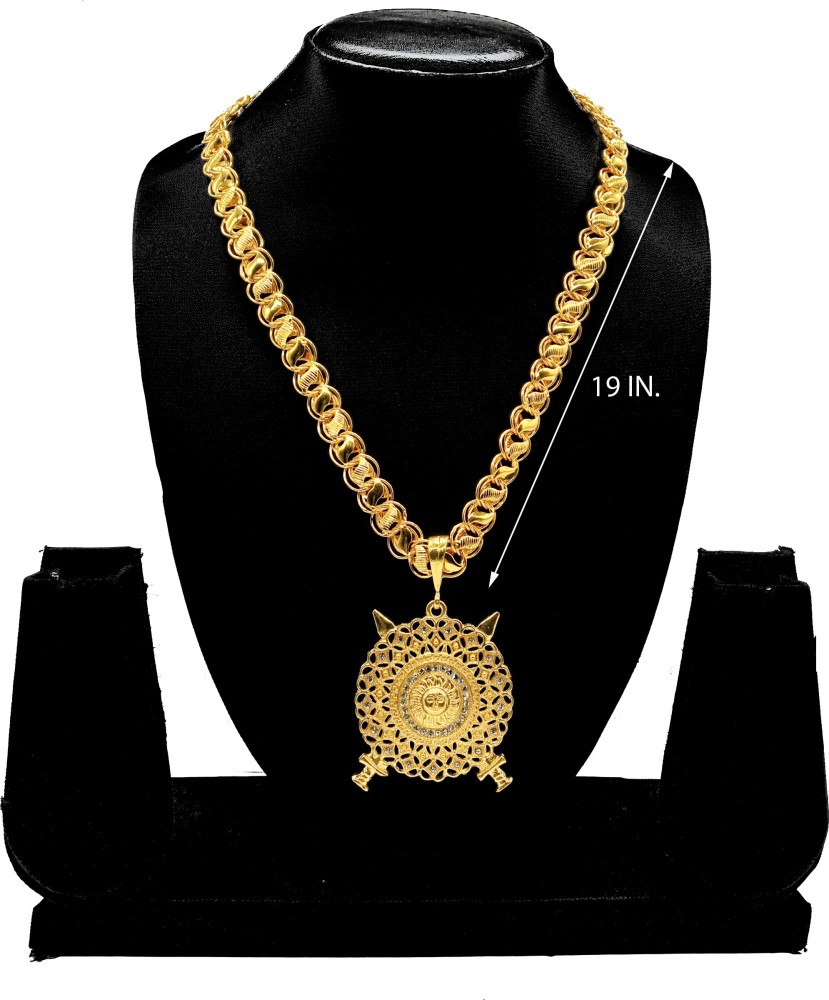 Gold chain with 2025 big locket