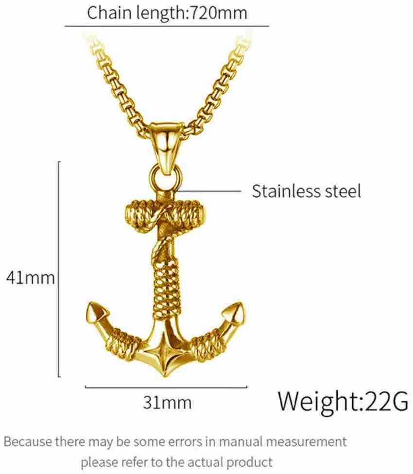 Gold plated anchor pendant deals