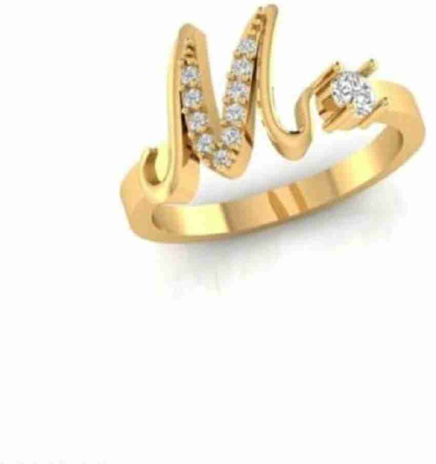 Gold ring with deals m letter