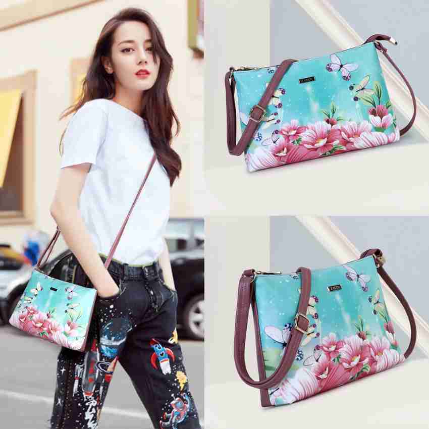 Exotic Pink Sling Bag Floral Peach Price in India Flipkart