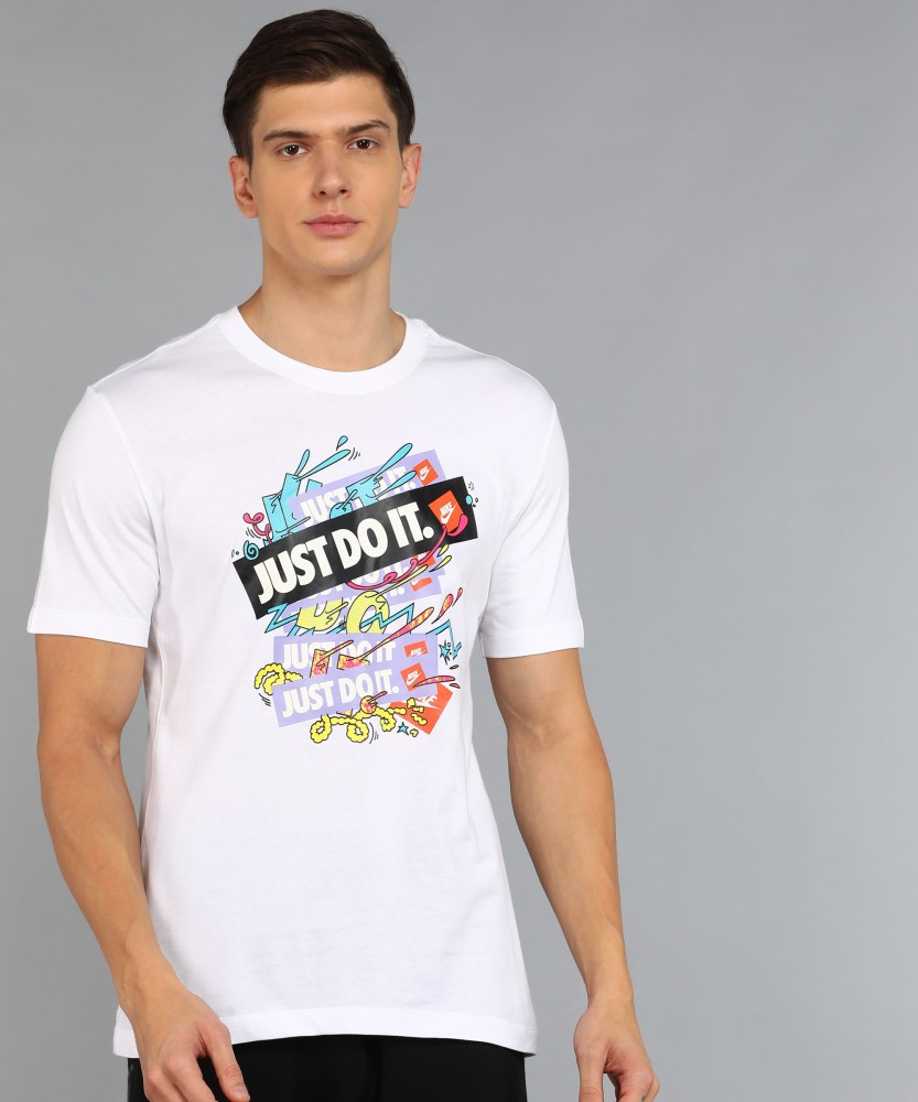 NIKE Printed Men Round Neck White T Shirt Buy NIKE Printed Men Round Neck White T Shirt Online at Best Prices in India Flipkart