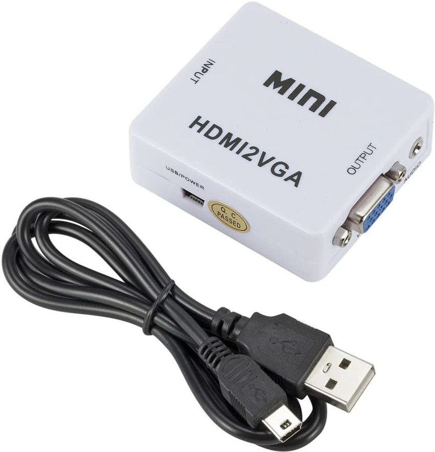 REC Trade TV out Cable Mini HDMI to VGA Converter 1080P Audio