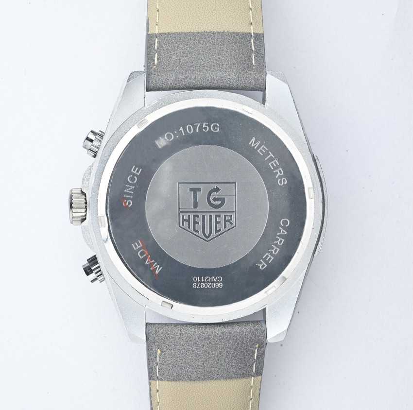 VILEN Tag Heur Classic Grey White Chronograph Watch For Men Tag
