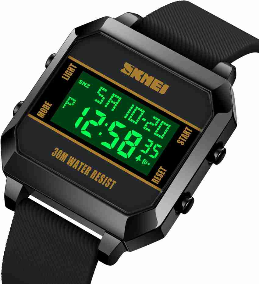 Men's black rubber speedometer cheap digital wrist led watches