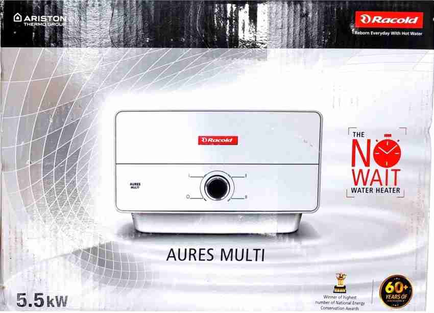 Racold 0.4 L Instant Water Geyser (Aures 5.5Kw, White) Price in India - Buy  Racold 0.4 L Instant Water Geyser (Aures 5.5Kw, White) online at  Flipkart.com