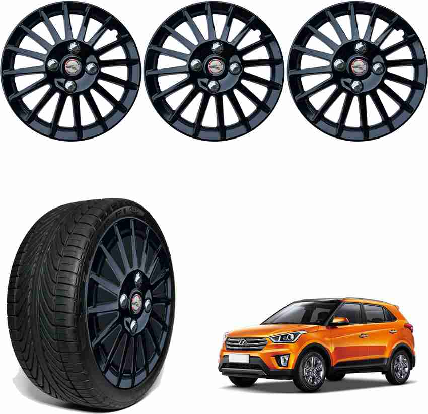 WolkomHome Car Wheel cap Hub Cap 16 Inch Wheel Cover Multi Spike Full Black CS208 Wheel Cover For Hyundai Creta 1.4 EX Diesel Price in India Buy WolkomHome Car Wheel cap