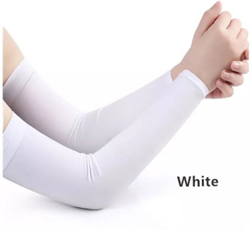 Buy Le Gear White Arm Sleeves Free Size Online at Best Prices in India -  JioMart.