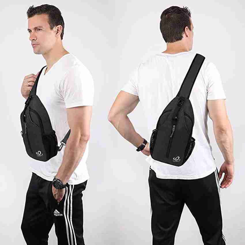 MMTX Sling Bag Sling Backpack Crossbody Bag Hiking Daypack for Men Women Small 4 L Backpack Black Price in India Flipkart