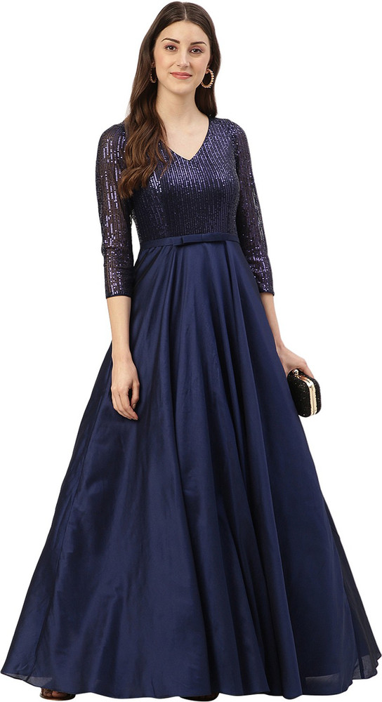 Trendy Divva Women Gown Blue Dress Buy Trendy Divva Women Gown Blue Dress Online at Best Prices in India Flipkart