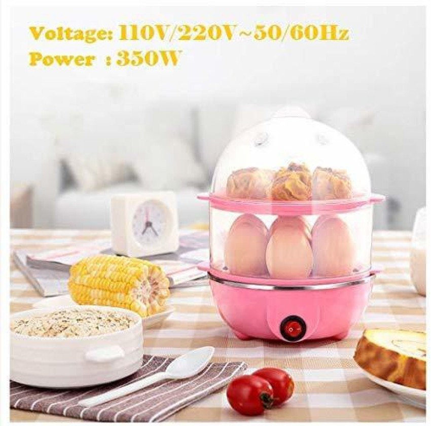 Golden Bucket Double Layer Egg Boiler Electric Automatic Off 14 Egg Poacher  for Steaming, Cooking, Boiling and Frying, Multicolour ouble Layer Electric Egg  Cooker, Poacher and Milk Boiler, Multicolour Egg Cooker (Multicolor