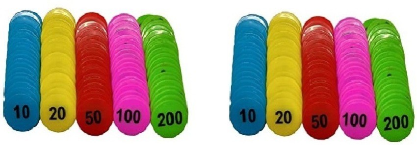 Amit Marketing Numerical Coins/Token No.10, 20,50,100, Multi Color