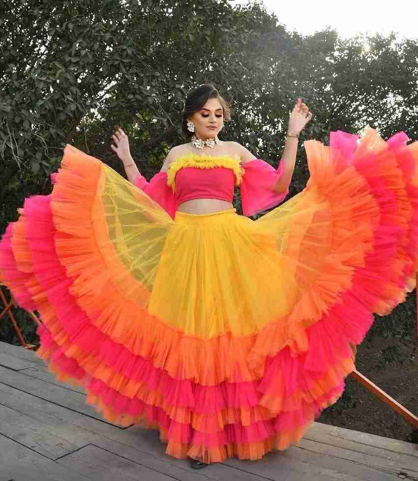 Omstar Fashion Self Design Semi Stitched Lehenga Choli Buy