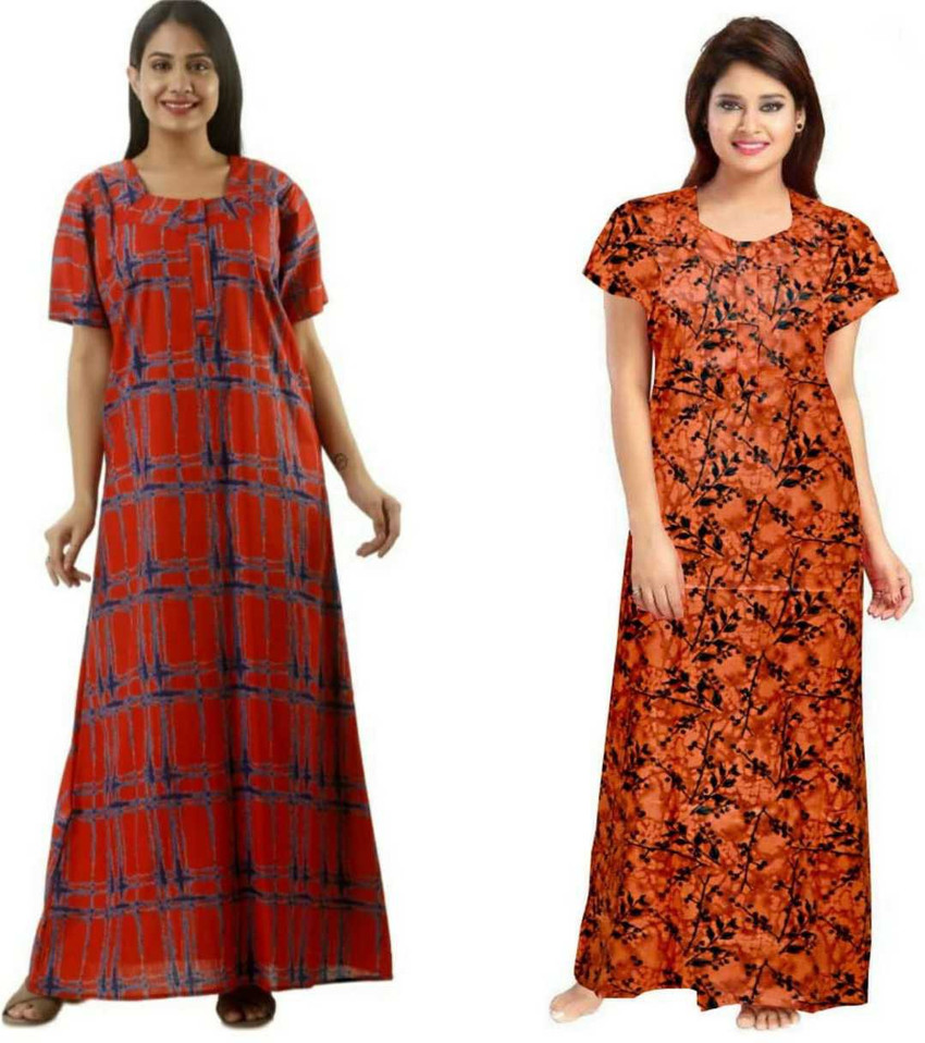 Cotton discount nighty set
