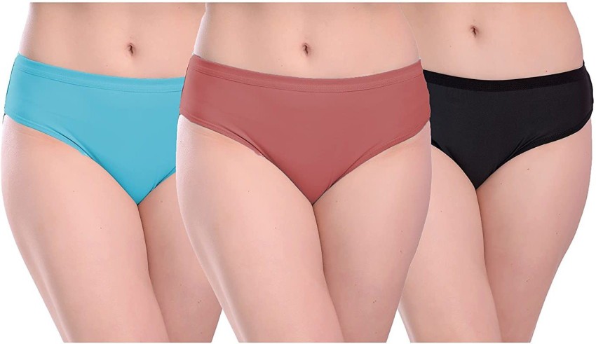 Buy ELK Pack Of 3 Solid Low waist Hipster Panty - Multi Online at Low  Prices in India 