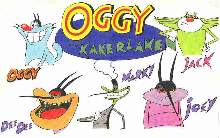 Oggy and the Cockroaches Big Size Flex Poster For Room MD 3473
