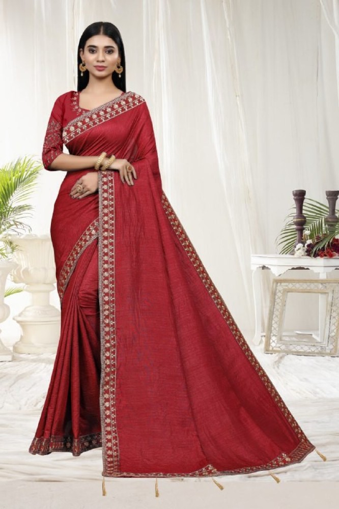 Buy NARI DREAM Embroidered Bollywood Pure Silk Dark Green Sarees Online @  Best Price In India