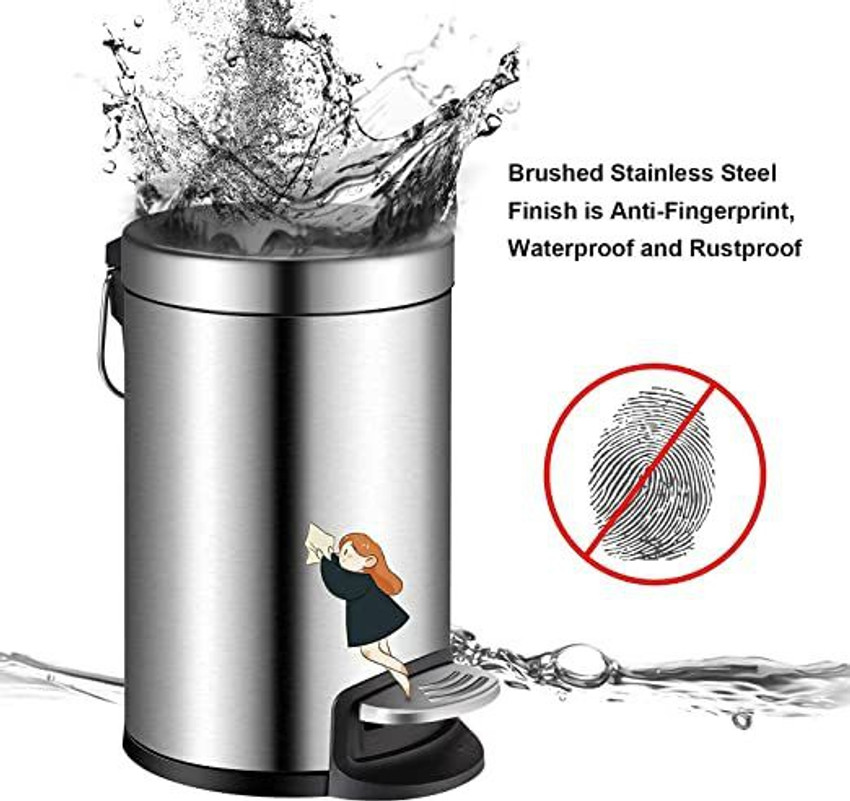 Stainless steel dustbin with pedal hot sale