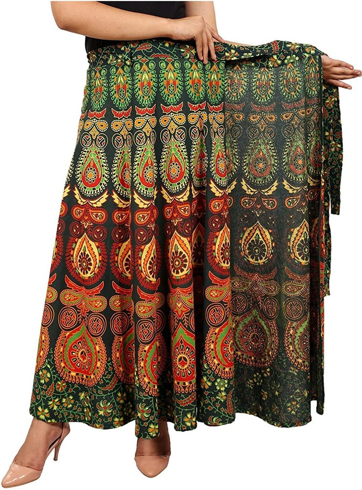 Wrap around skirt cotton on sale