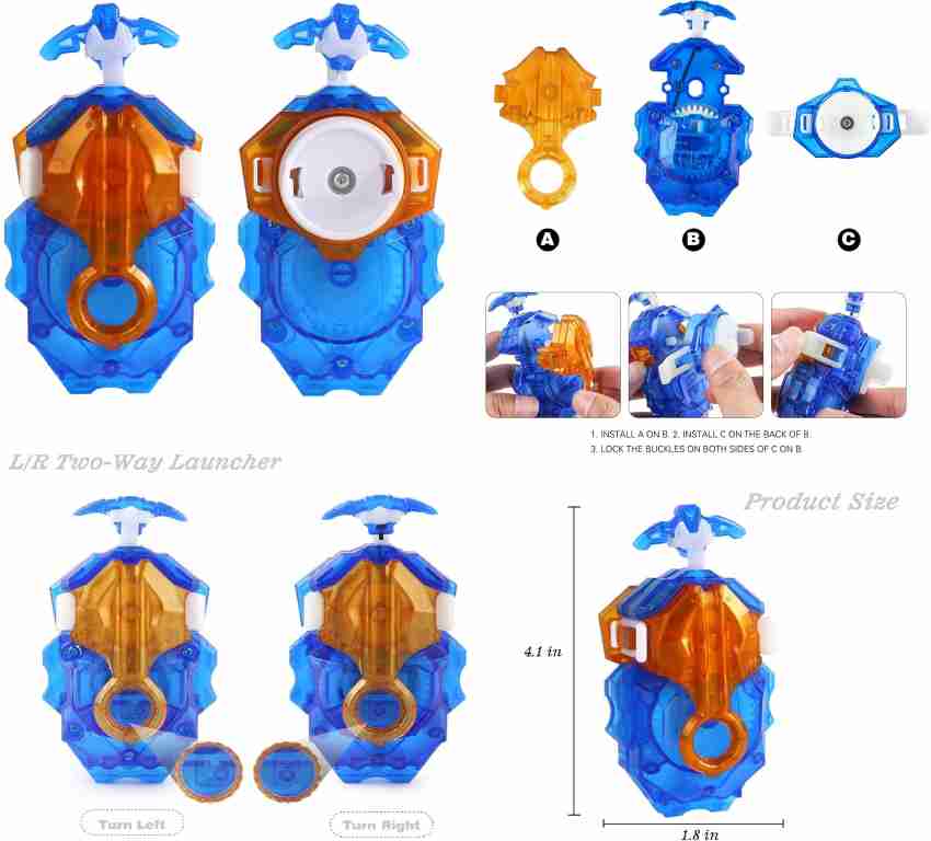 Beyblade Burst Valtryek & Unicrest W/ Extra Layer Random Launcher FREE  SHIPPING