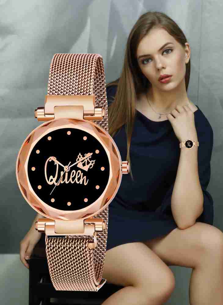 DECENT SHOPPY Analog Watch For Women Buy DECENT SHOPPY Analog Watch For Women Queen Rose Gold Magnetic Chain Magnet strap Girls Gift Watch Online at Best Prices in India Flipkart