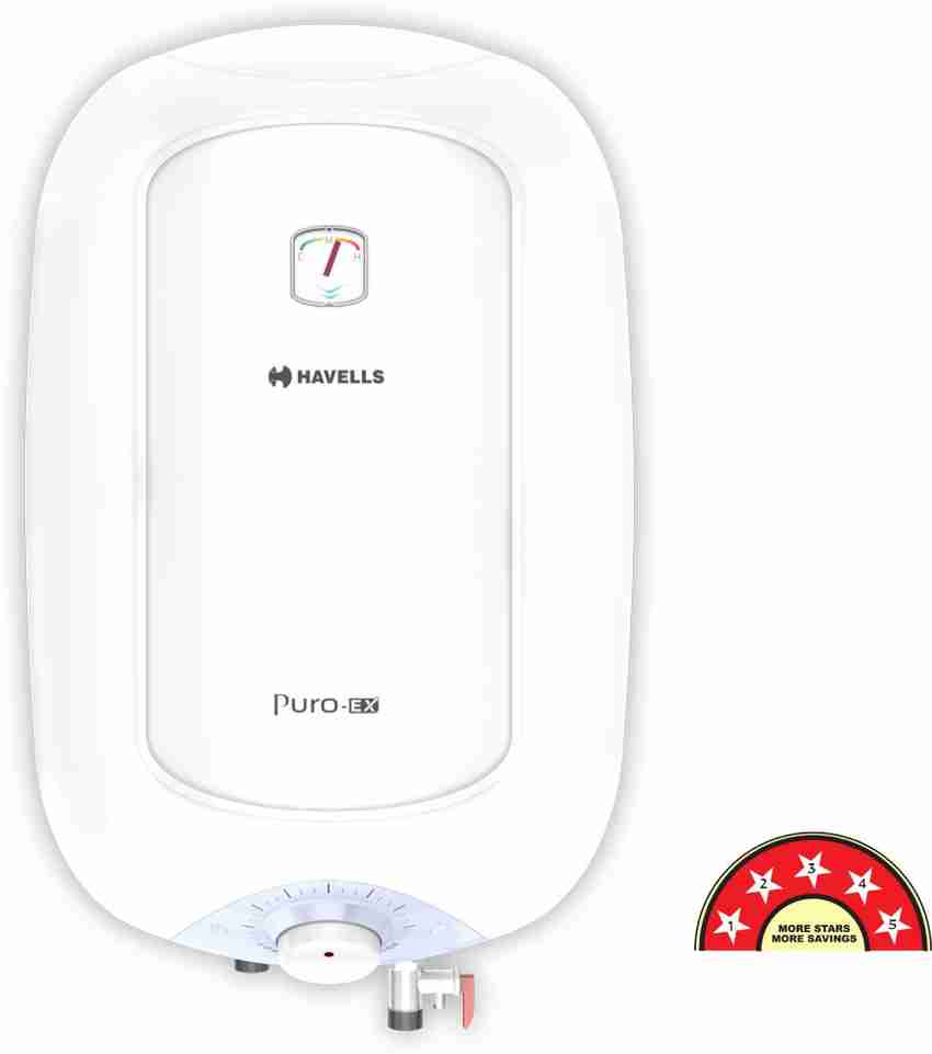 HAVELLS 15 L Storage Water Geyser (PURO EX, White) Price in India - Buy HAVELLS  15 L Storage Water Geyser (PURO EX, White) online at Flipkart.com