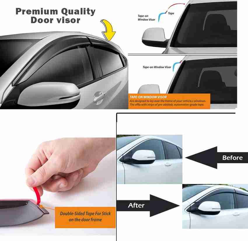 Car window visor on sale tape