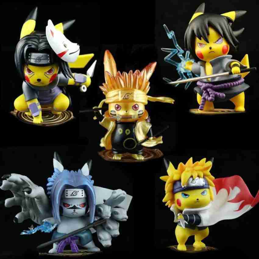 5 peças Uzumaki Naruto Anime Figuras Pikachu Cosplay Namikaze