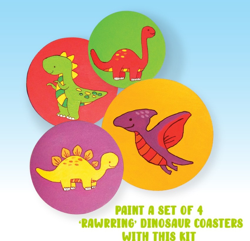 Craft Dinosaur Wooden Dreamcatcher Kits (Pack Of 4)