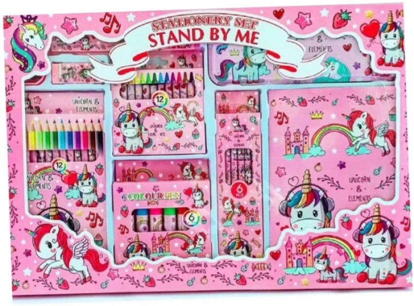 Unicorn Stationary Kit for Girls Pencil Pen Book Eraser Sharpener - St