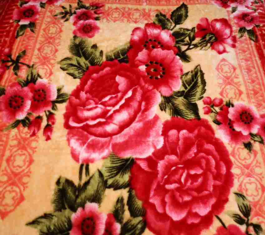 Buy RIAN Floral Single Bed Mink Blanket for Heavy Winter 5kg Double Ply  (Lotus_Pink) Online at Best Prices in India - JioMart.