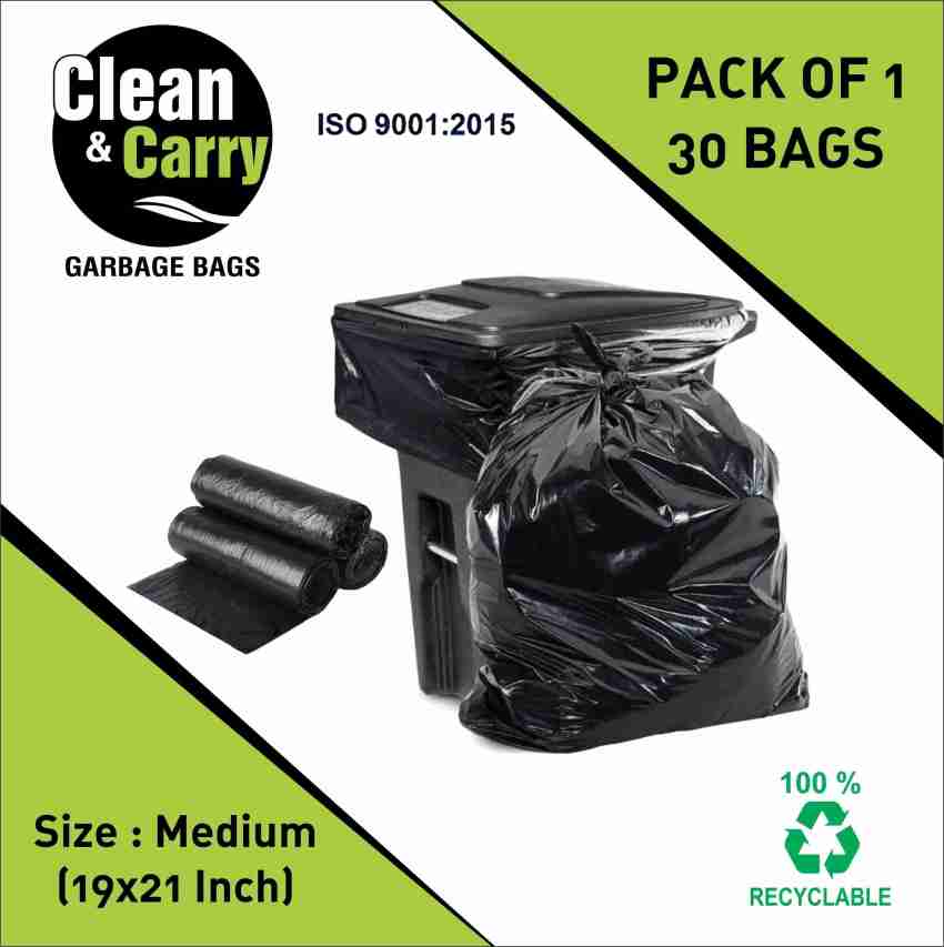 Buy Bruzzline Black Large Garbage Bag 70 L ltr - 30 Pcs Online at