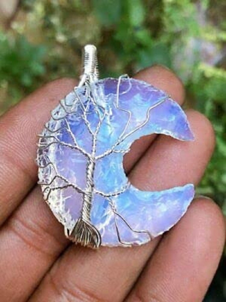 Opalite deals moon pendant