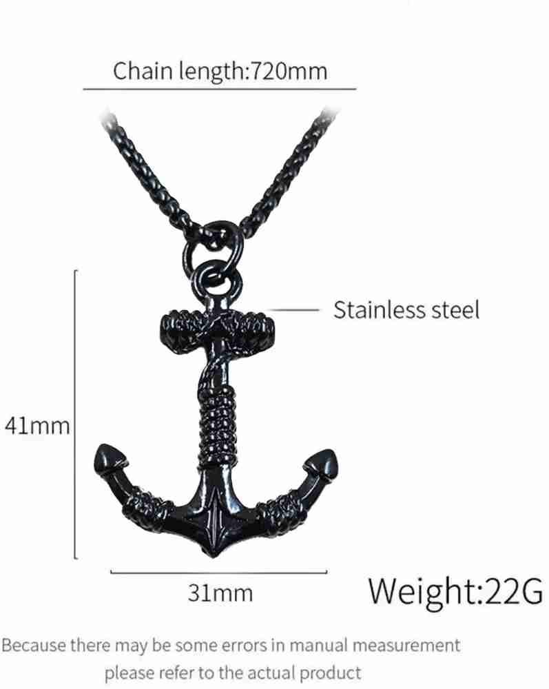 Black store anchor necklace