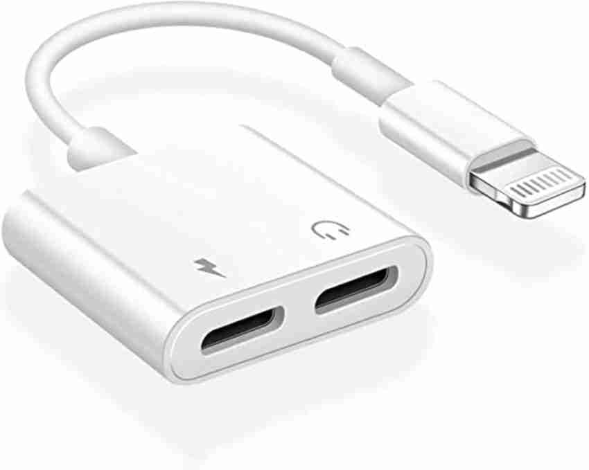 FASTX White 2in1 splitter for iphone splitter for charging and