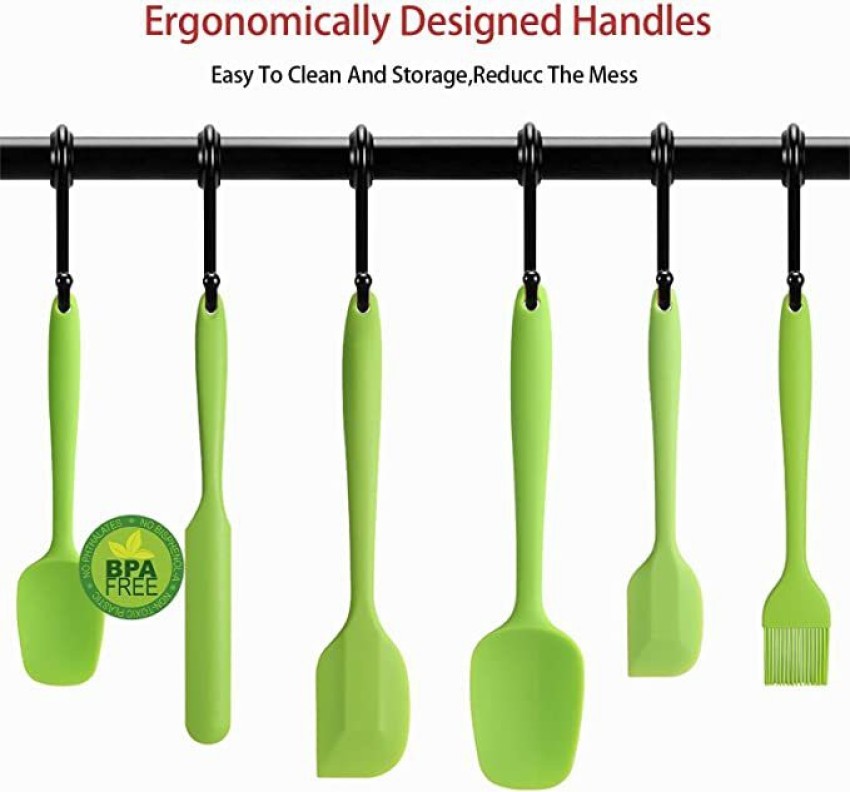 4pcs Silicone Spatula Heat Resistant Non Stick Jar Spatula Baking Assorted Color | Harfington